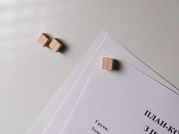 Magnets square ash wood, mini neodymium magnets, fridge magnets, real wood, wooden magnets, pin board, decoration, gift, strong magnets