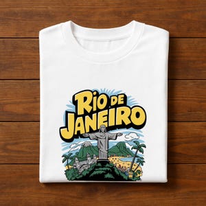 Rio de Janeiro T-Shirt, Brazil Souvenir Tee Gift, Christ the Redeemer Shirt, Copacabana Souvenir, Rio Travel Gift, Sugarloaf Mountain Tee
