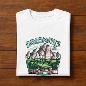 Dolomites T-Shirt, Italian Alps Graphic Tee, Dolomites Hiking, Mountain Adventure Shirt, Travel Souvenir, Hiking Outdoor Apparel