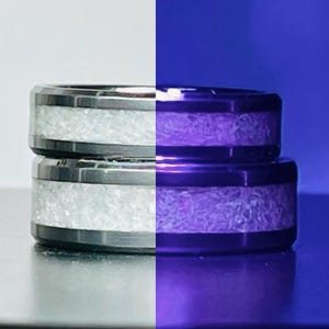 Wedding Set, Selenium Glass & Tungsten