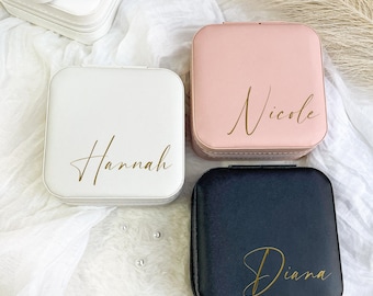 Bridesmaid Jewelry Box, Personalised Jewellery Box, Wedding Jewelry Case, Gifts For Her, Bridesmaid Gifts, Wedding Gifts