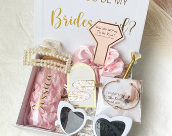 Bridesmaid Proposal With Jewelry Box, Bridesmaid Gift Set, Will You Be My Bridesmaid, Matron Of Honor, Maid Of Honor With Glass Tumbler