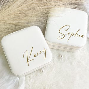 Gepersonaliseerde sieradendoos, aangepaste reissieradendoos, cadeaus bruidsmeisje, verjaardagscadeau, cadeau voor haar, beste cadeau voor moeder