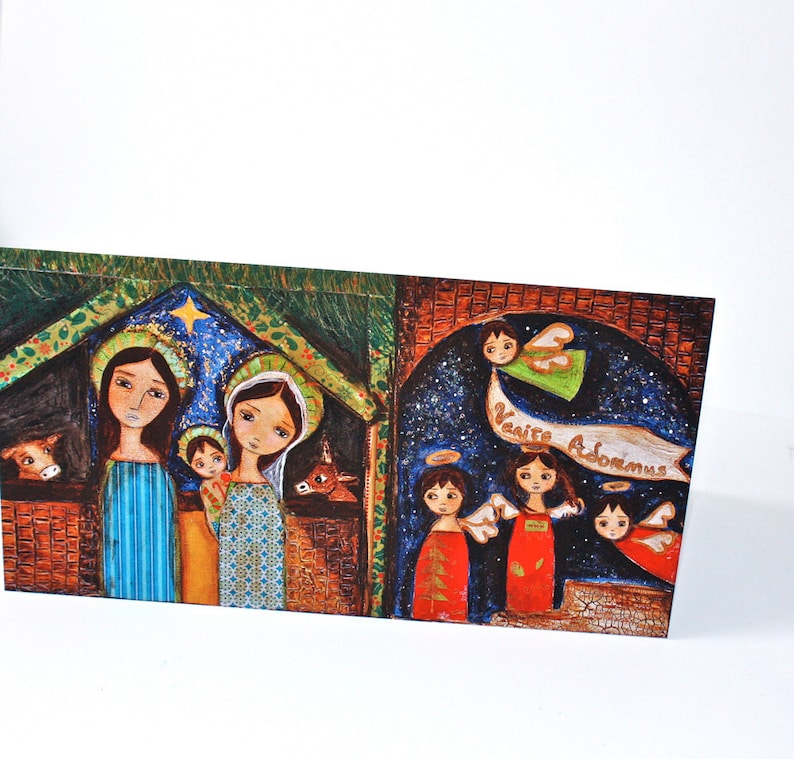 Venite Adoremus Nativity Greeting Card 5 x 7 inches Folk | Etsy