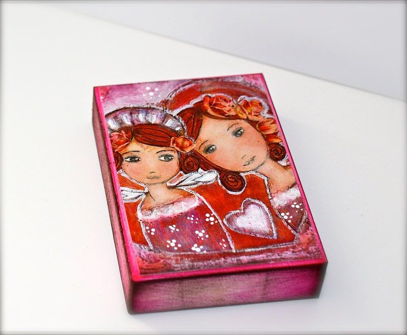 Folk Art By Flor Larios 2 5 X 3 5 Inches My Little Angel Aceo Giclee Print Mounted On Wood Etchings Engravings Art Collectibles Delage Com Br