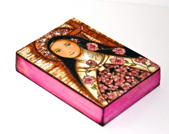 The Little Flower Of Jesus Aceo Giclee Print Mounted On Wood Etsy The Little Flower Of Jesus Aceo Giclee Print Mounted On Wood Etsy