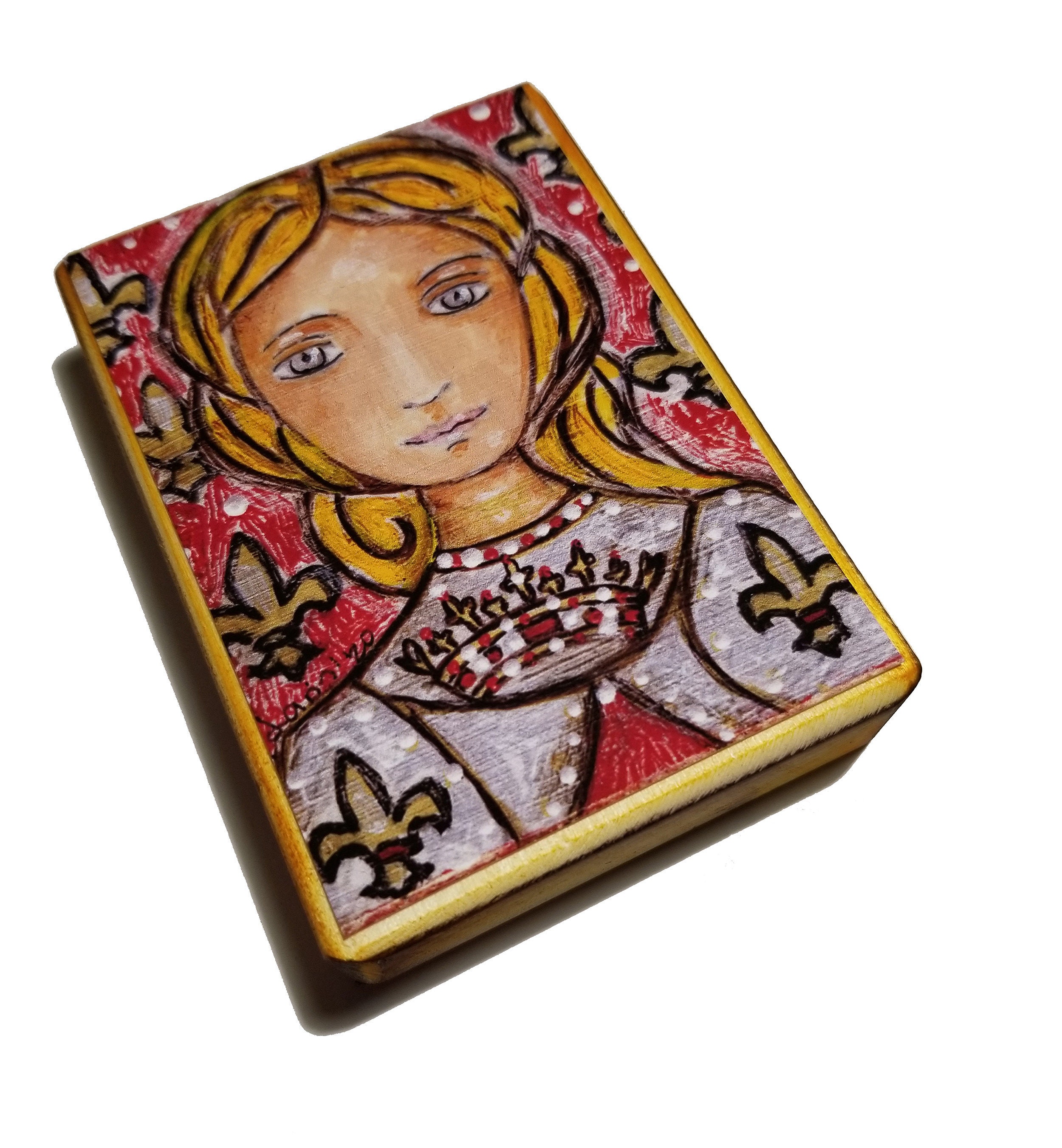 Saint Joan Of Arc Aceo Giclee Print Mounted On Wood 2 5 X Etsy Saint Joan Of Arc Aceo Giclee Print Mounted On Wood 2 5 X Etsy