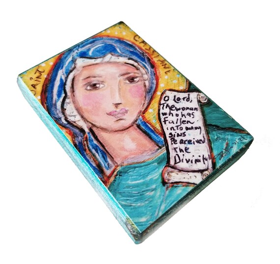 Saint Cassiani Aceo Giclee Print Mounted On Wood 2 5 X 3 5 Etsy Saint Cassiani Aceo Giclee Print Mounted On Wood 2 5 X 3 5 Etsy