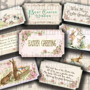 Pasqua stampabile / BIGLIETTI CONIGLIETTO PASQUALE / Immagini digitali di Pasqua / Download stampabile di Pasqua / Immagini coniglietto pasquale / Biglietti pasquali / Pasqua