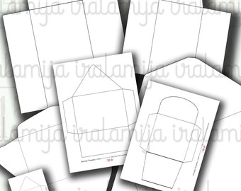 ENVELOPE TEMPLATES Printable Envelope Template  Digital Images Junk Journal Cut Out Template For  Envelope Sheet Templates Iralamijashop