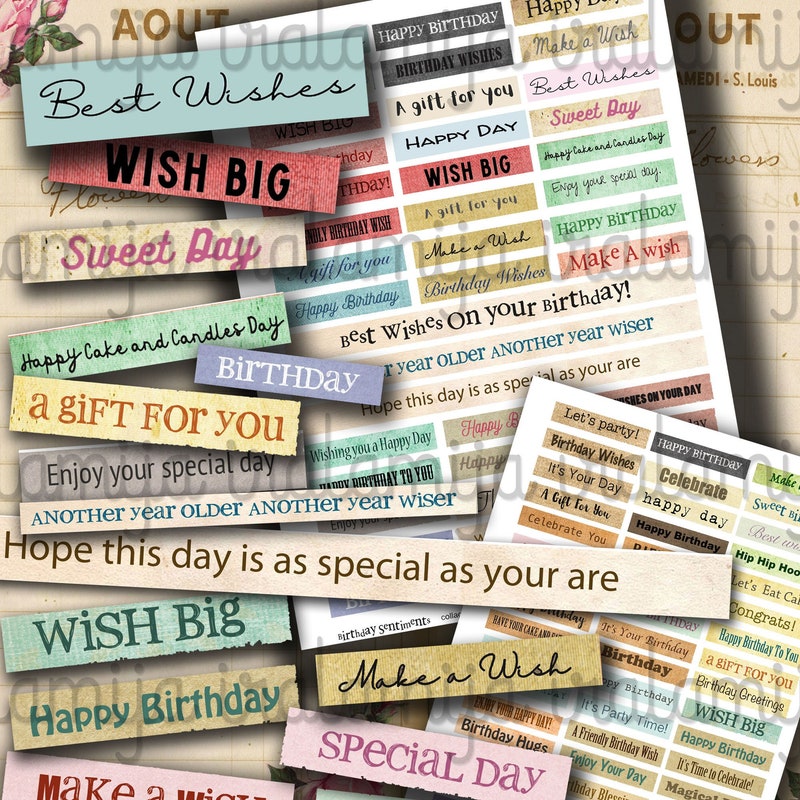 Card Sentiments Banner - Etsy