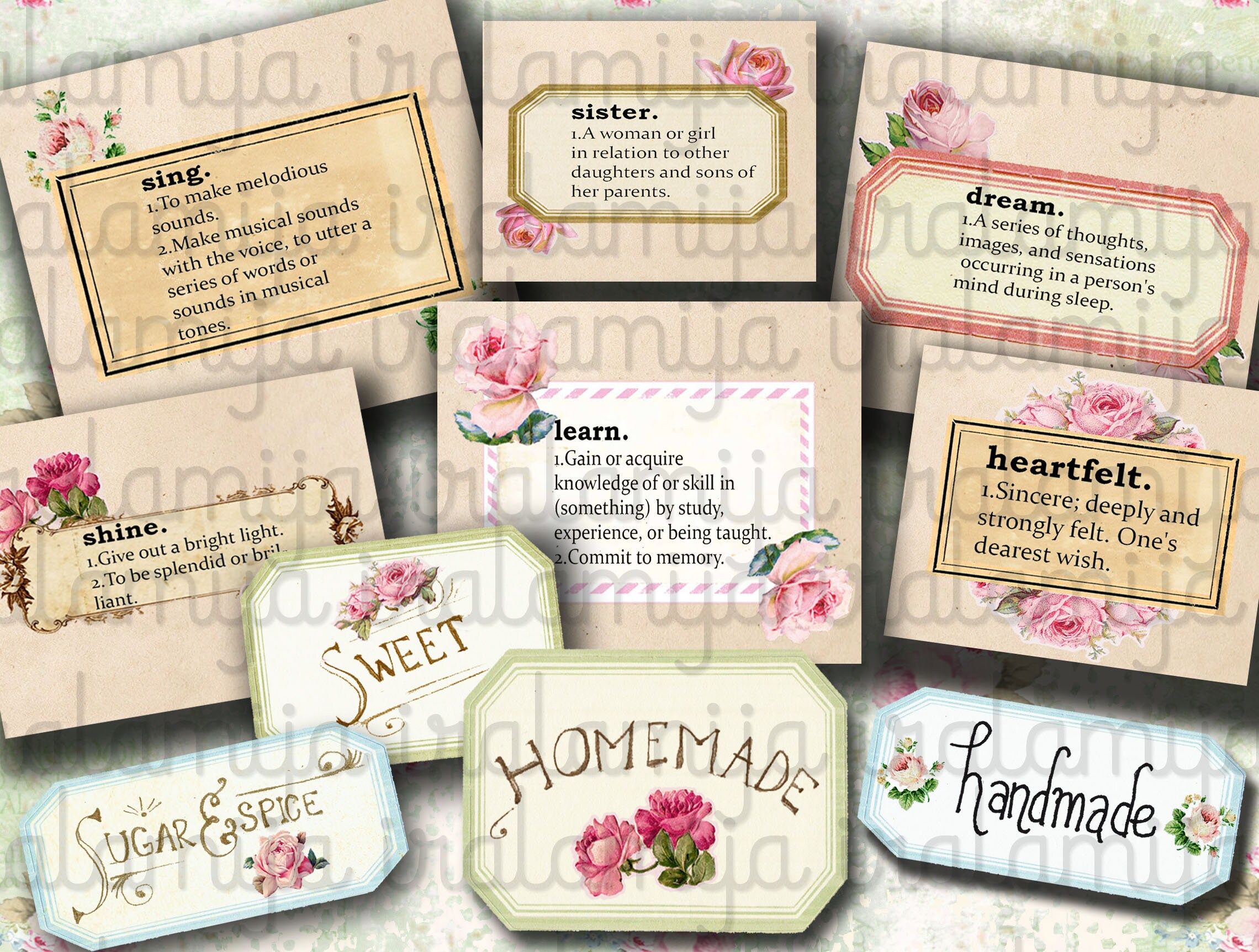 Printable Labels / Label Mix No. 2 / Digital Images / printable download / Labels / Vintage Labels / Vintage Label / Old Labels / Labels