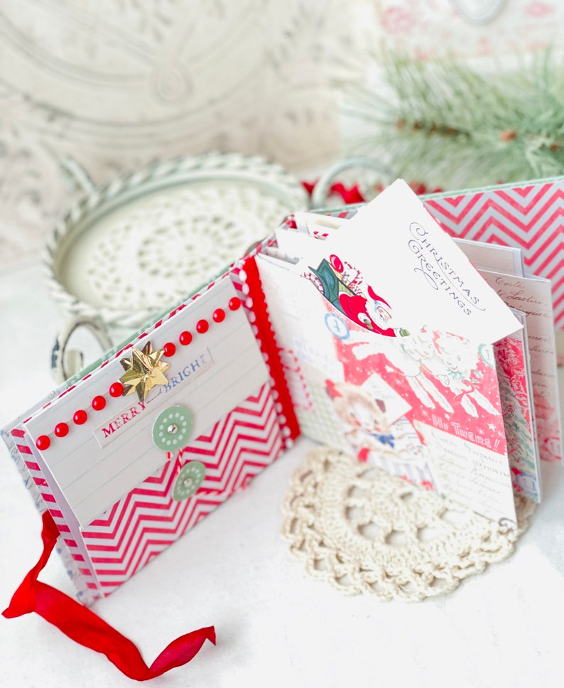 Christmas Mini Album Scrapbook Album Mini Album Christmas Etsy