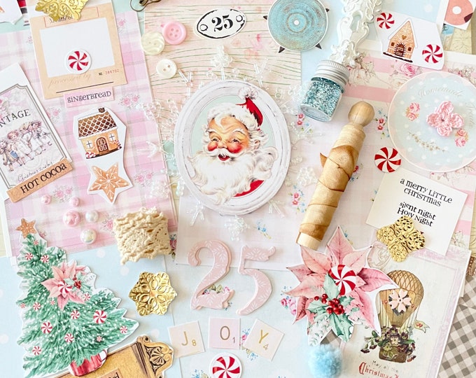 Scrapbook Kit / Christmas Scrapbook Kit / Scrapbook Kit / Junk Etsy