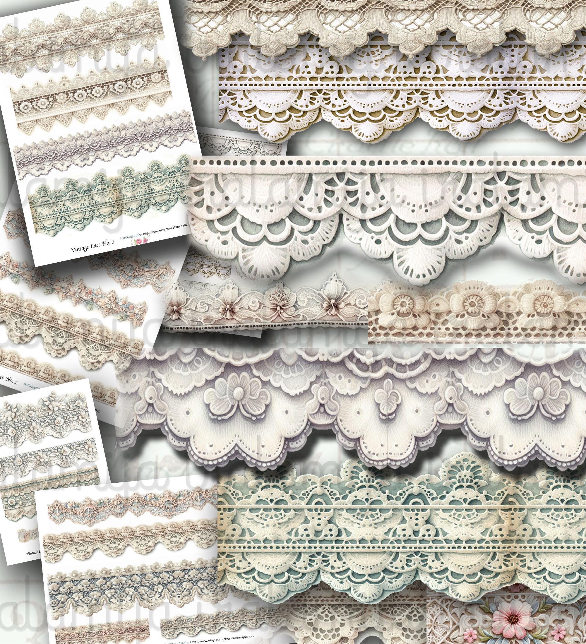 VINTAGE LACE No. 2 Junk Journal Kit Printable Vintage Ephemera Fussy ...