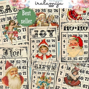 Druckbare Bilder / WEIHNACHTS-BINGO-KARTEN / Digitale Bilder / Druckbare Bingokarten / Digitale Bilder / Digitaler Download