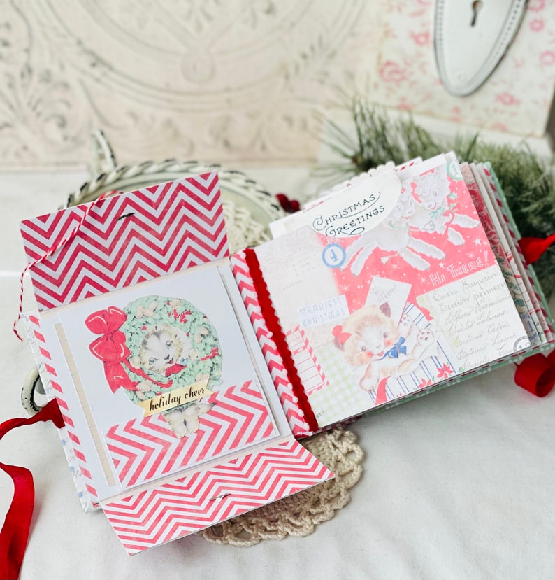 Christmas Mini Album Scrapbook Album Mini Album Christmas Etsy