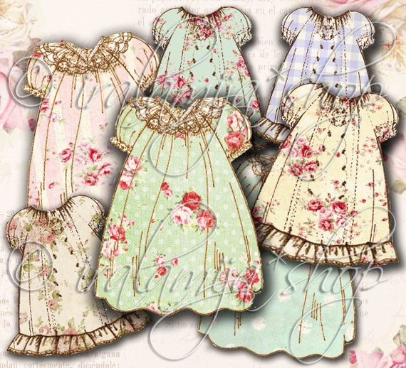 Printable Dress / VINTAGE DRESS No. 3 Digital Images / Girl - Etsy