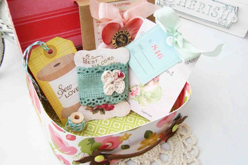 Suitcase Box / Embellishment Box / Handmade Box Set / Sewing Etsy