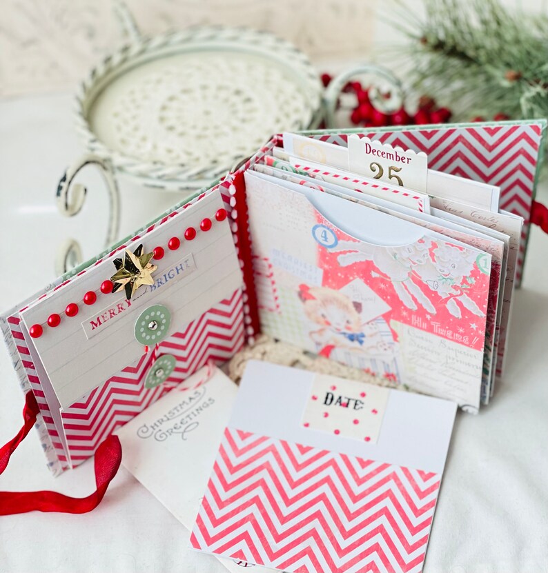 Christmas Mini Album Scrapbook Album Mini Album Christmas Etsy