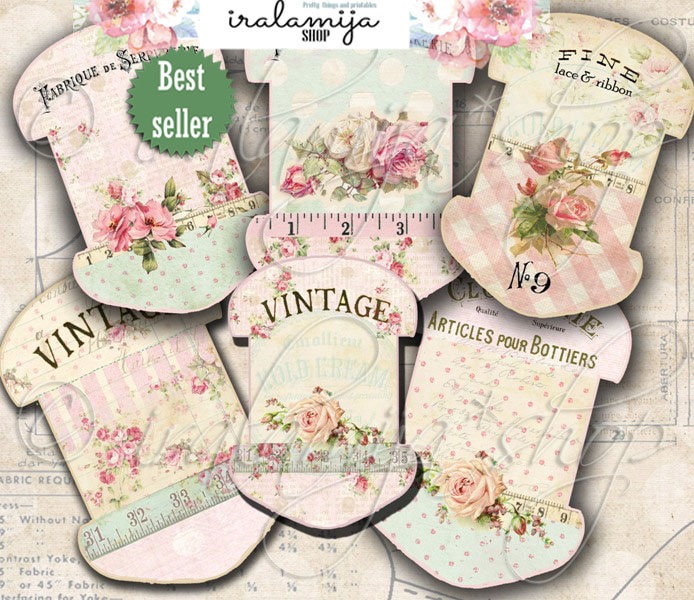 Printable LACE HOLDERS No. 1 / Printable Lace Holders / printable download / Ribbon Spool / Printable Lace Holders / Ribbon spool / lace