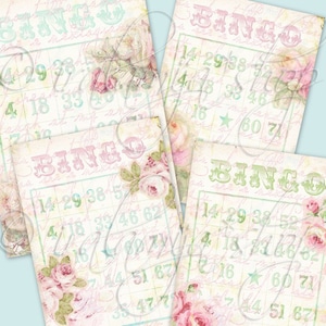 Style minable de cartes de BINGO / Cartes de BINGO / Collage d'Images numériques - fichier de téléchargement imprimable / Cartes de bingo imprimables / Cartes de bingo aux couleurs pastel