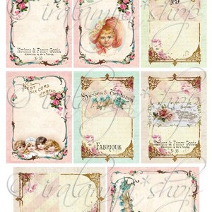 FANCY TAGS Collage Digital Images printable download file image 2