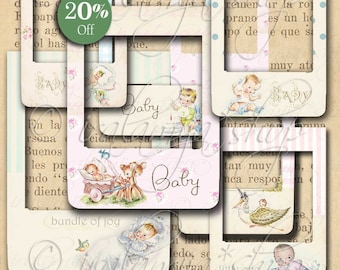 BABY PHOTO FRAMES Printable Digital Images / download file / Scrapbook / Babies / Photo Frames / Baby Photo Frames / Girl / Baby Boy/ Babies