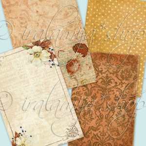 HARVEST Mini Papers, Junk Journal, Vintage, Floral, Herbst, Herbst, digitale Bilder, -printable, Flip Book, Karten, Tags, Iralamijashop,