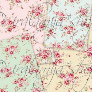 Junk Journal, carte ENGLISH GARDEN, floreali, pagine, diario, effimere, immagini digitali - file scaricabile stampabile - Iralamijashop, carta vintage