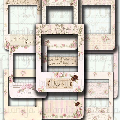 FRENCH GARDEN PHOTO Frames / Printable Photo Frames / Digital Etsy