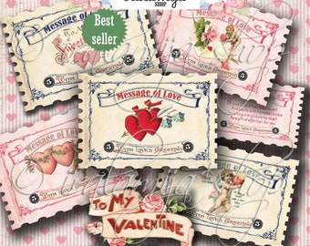 MESSAGE OF LOVE Printable Digital Images -printable download / Valentines Day Printable / valentines Day / Valentines /Valentine /Love