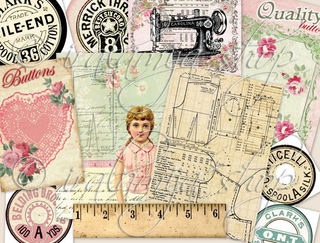 SEWING ROOM No.1 Printable Images / Printable Download File / Sewing Room / Printable Sewing ...