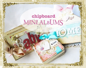 Mini Album CLASS, PDF Tutorial, Digital Download, Chipboard MINI Album Class, Tutorial pdf, Tutorial, Digital Download class, pdf, Album