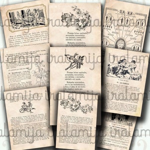 ANTIQUE BOOK Printable Book pages/ Old Book /Vintage book / Collage Digital Images / download file- Junk Journal Pages / VintageBook / Book