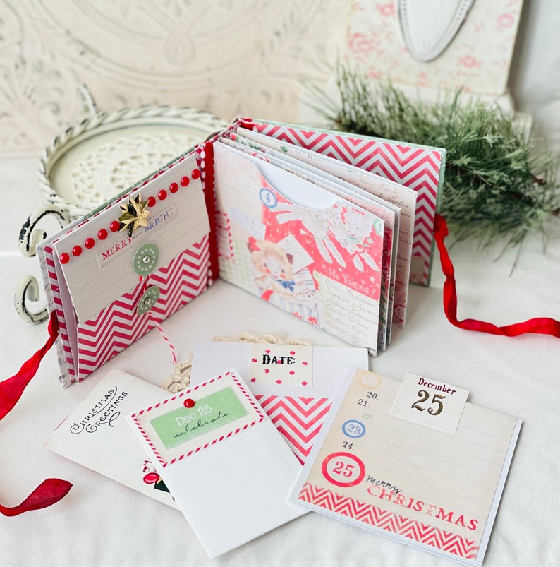 Christmas Mini Album Scrapbook Album Mini Album Christmas Etsy