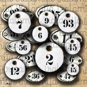 NÚMEROS ANTIGOS para imprimir / Imagens digitais / Download para impressão / Números para impressão / Cartões numéricos / Cartões de lugar / Álbum de recortes / Cartões