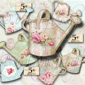 WATERING CAN Printable Images -printable Images / Watering Can / Water Can / Printable Can / Spring / Garden / Printable Watering Can / Can