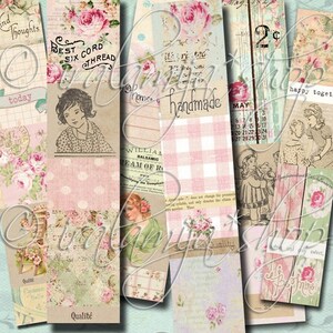 VINTAGE STRIPS No. 2 Printable Images  -printable download / Vintage Paper / Scrapbook/ Printable Paper / Paper Strips / Paper / Strips