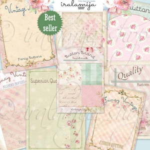 VINTAGE KNOPEN Afdrukbare digitale afbeeldingen - afdrukbare download / Vintage knoppen / afdrukbare afbeeldingen / knoppen / Vintage / knop / Vintage knop