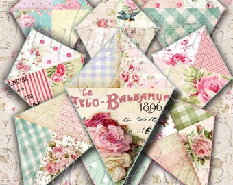 MINI KITES Collage Digital Images -printable download file Scrapbook Printable Sheet