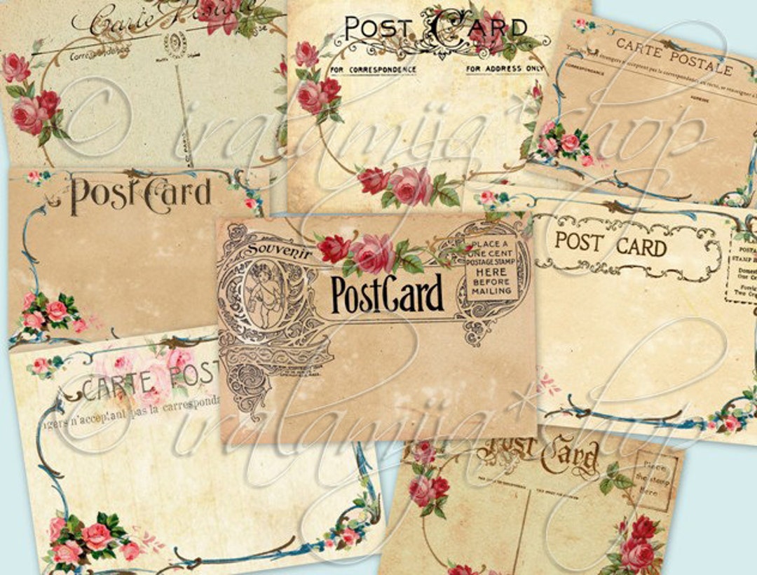 POST CARDS Printable Digital Images Printable Download / Vintage ...