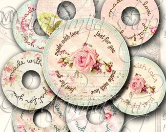 LOVE SPOOLS Printable Images - printable download / Vintage / Scrapbook / Vintage style Spools / Spools / Printable Circles / Spools