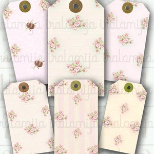 Printable TAGS / FRENCH GARDEN Tags No 2 / printable download / Vintage Style / Tags  / Vintage / Floral / Junk Journal /Vintage Tags / Tags