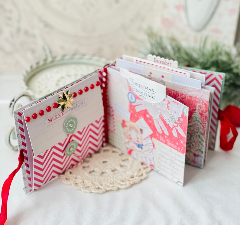 Christmas Mini Album Scrapbook Album Mini Album Christmas Etsy