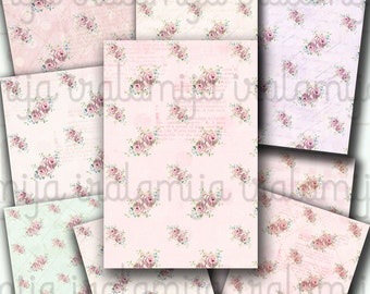 Papel digital Inglés ROSE No 2, papel digital, Imágenes digitales -descarga imprimible archivo Jpeg- Papel imprimible /Papel Shabby /diario basura