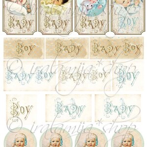 BABY BOY collage Digital Images printable download file image 3