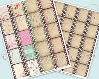 FILMSTRIP collage digitale afbeeldingen - afdrukbaar downloadbestand - fotofilm - foto digitale download - fotografiefilm - filmfoto - foto's