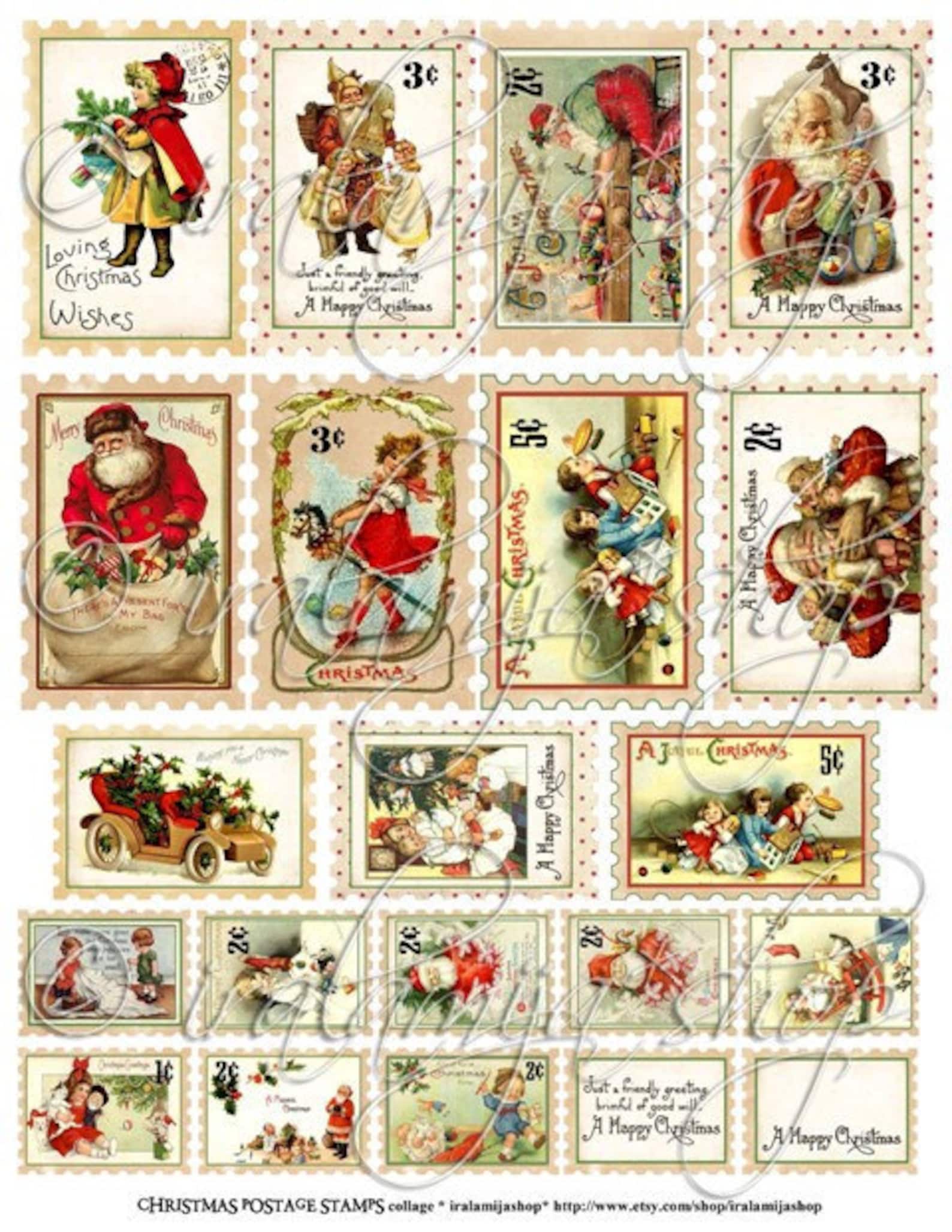 Printable CHRISTMAS POSTAGE STAMpS / Christmas Digital Images Etsy Printable CHRISTMAS POSTAGE STAMpS / Christmas Digital Images Etsy