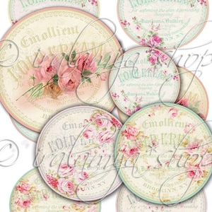 VICTORIAN TAGS Collage digitale Bilder -printable download Datei-